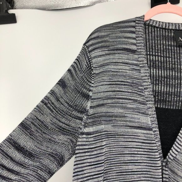 Armani Exchange grey purple space dye button front rayon cardigan - Picture 9 of 13